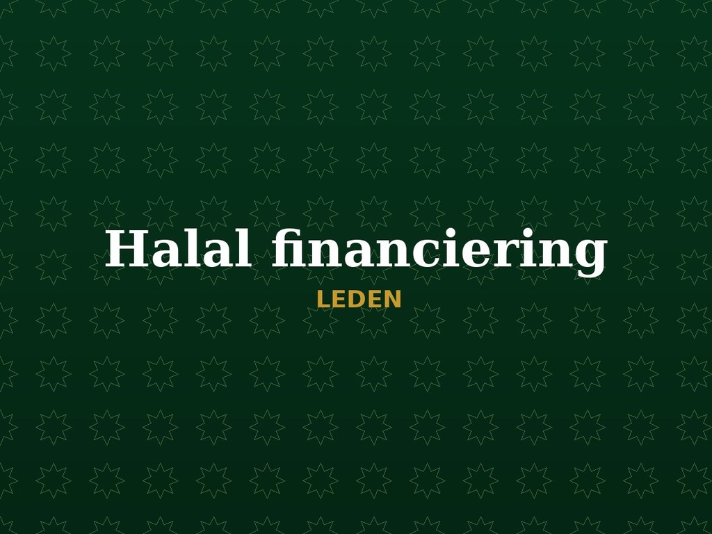 Halal financiering voor starters