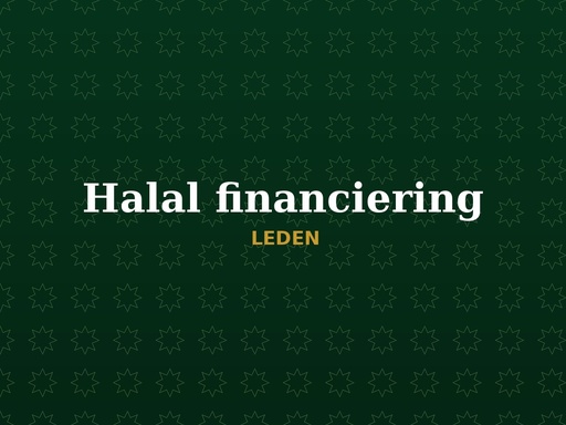 Halal financiering voor starters
